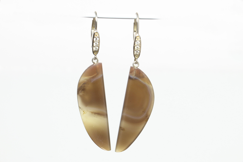 Agate (NS)/ss earrings