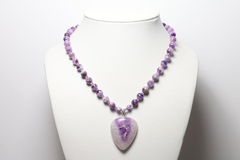 Amethyst (NS)/ss necklaces