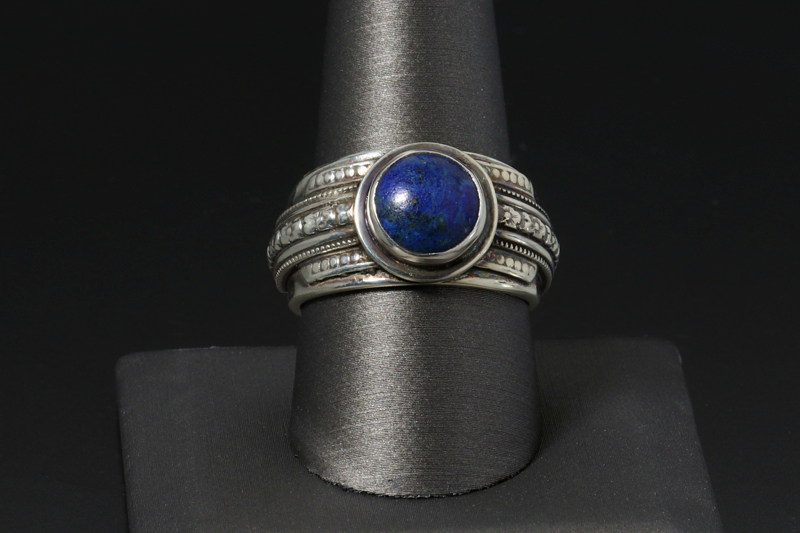 Azurite/ss Rings