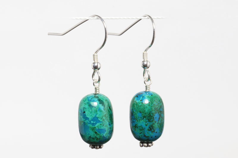 Chrysocolla/ss Earrings