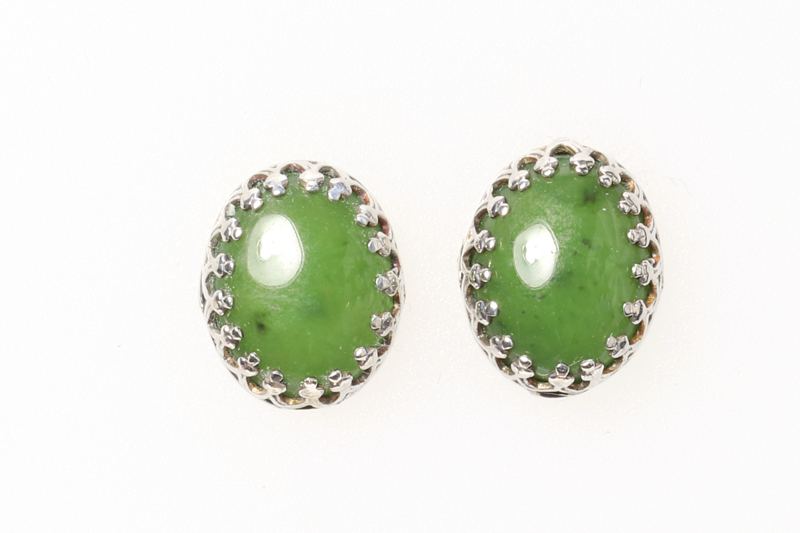 Jade/ss Ear Studs