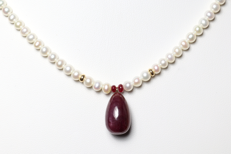 Ruby/14K necklaces